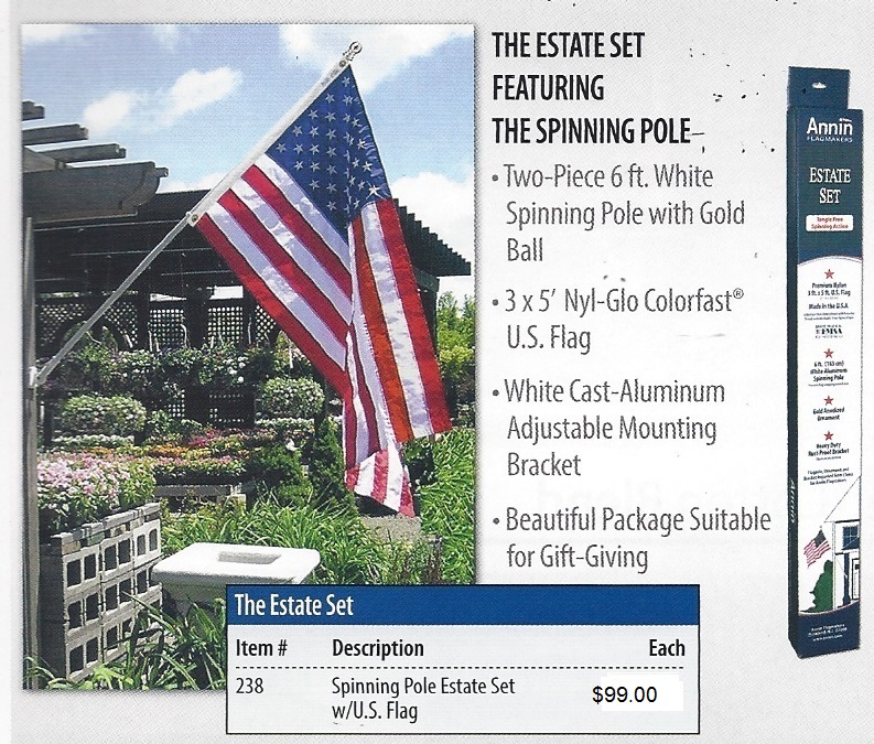The Estate Set, spinning pole and flag