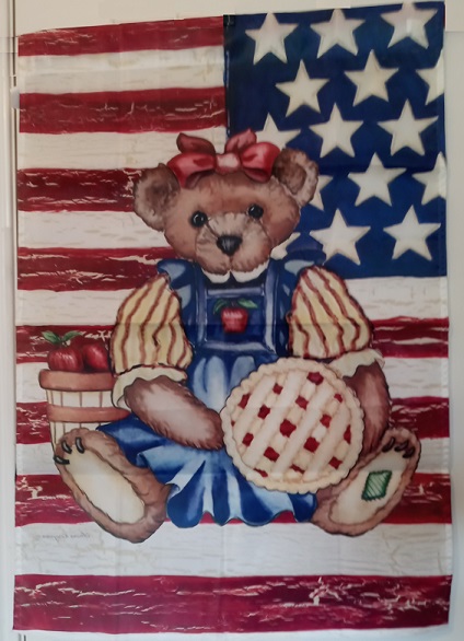 Pie Bear Patriotic Banner